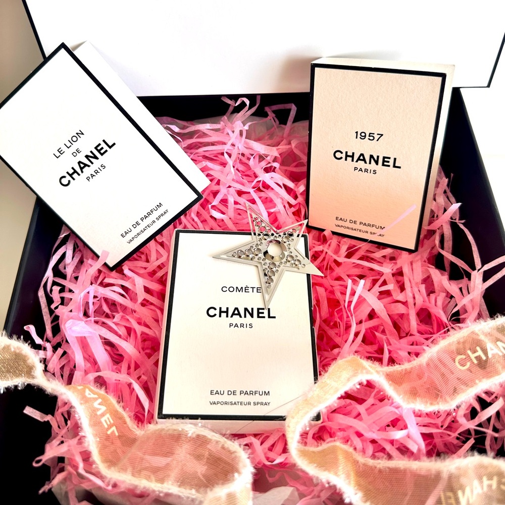 Chanel Les Exclusifs perfume samples Comete & Star , 1957 & Le Lion de Chanel